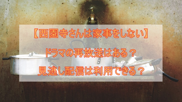 【西園寺さんは家事をしない】ドラマの再放送はある？見逃し配信は利用できる？